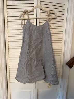 Kiel James Patrick Navy and White Striped Sundress with Rope Straps